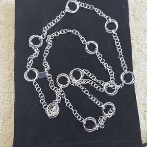 Ralph Lauren Silver Circle Link Necklace